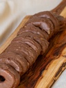 Rosquillas de hojaldre con chocolate con leche