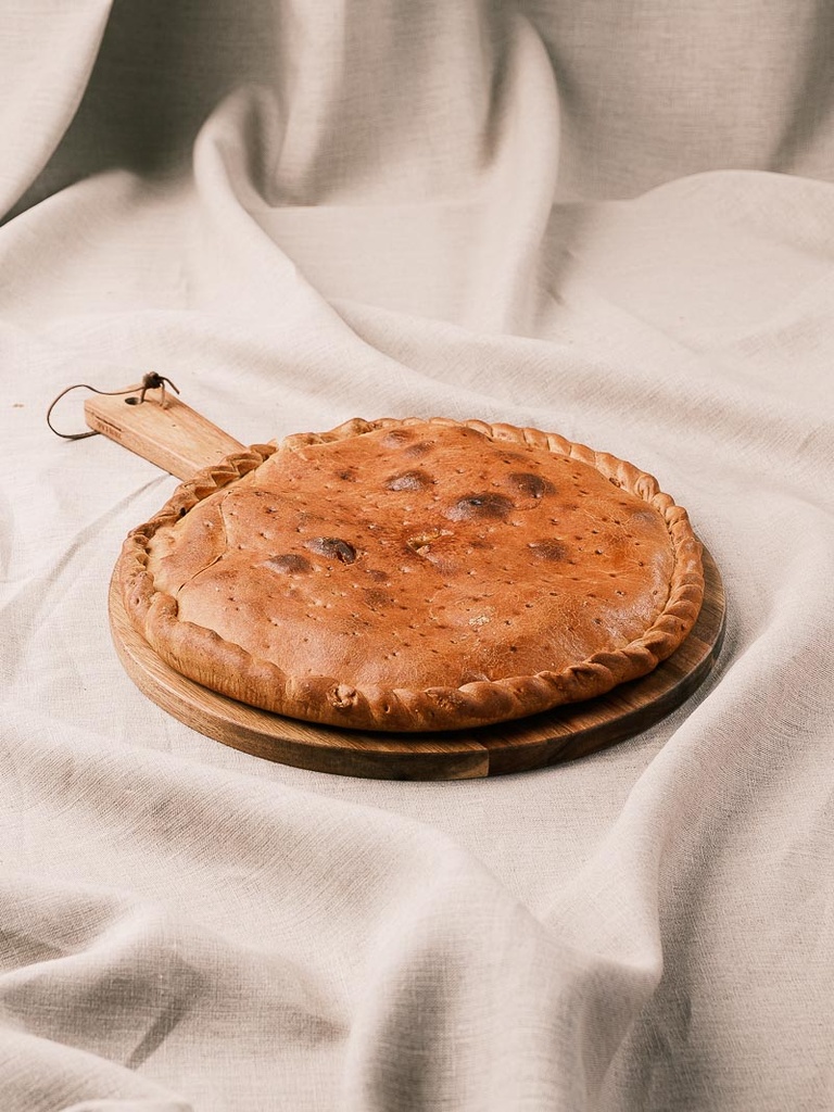 Empanada gallega de bacalao sin pasas